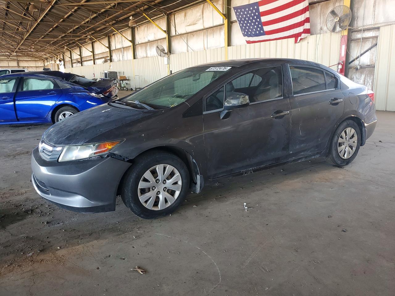 2012 Honda Civic Lx Charcoal vin: 2HGFB2F54CH572175