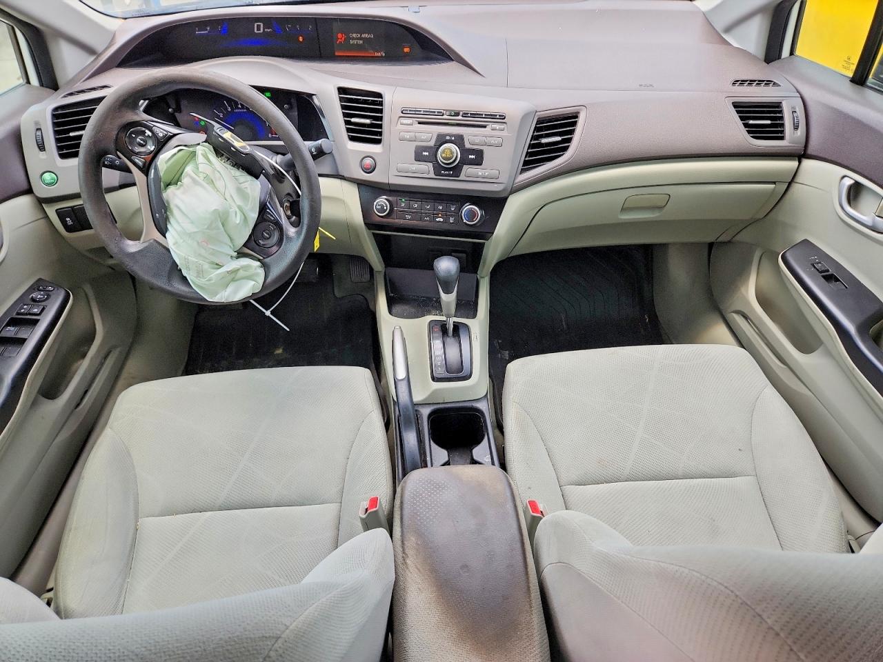 2012 Honda Civic Lx White vin: 2HGFB2F54CH574413