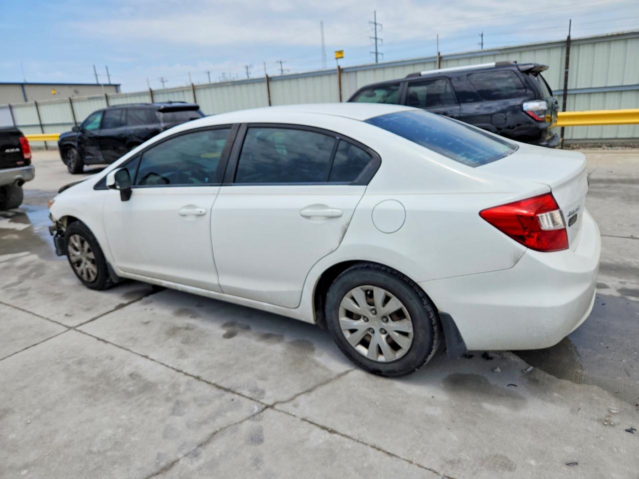 2012 Honda Civic Lx White vin: 2HGFB2F54CH574413