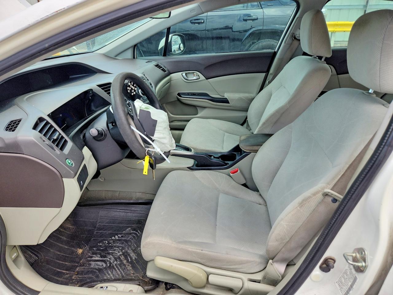 2012 Honda Civic Lx White vin: 2HGFB2F54CH574413