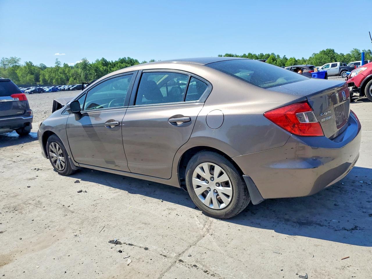 2012 Honda Civic Lx Tan vin: 2HGFB2F54CH581216