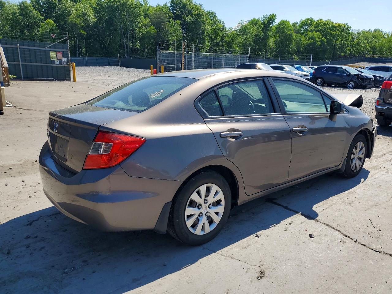2012 Honda Civic Lx Tan vin: 2HGFB2F54CH581216