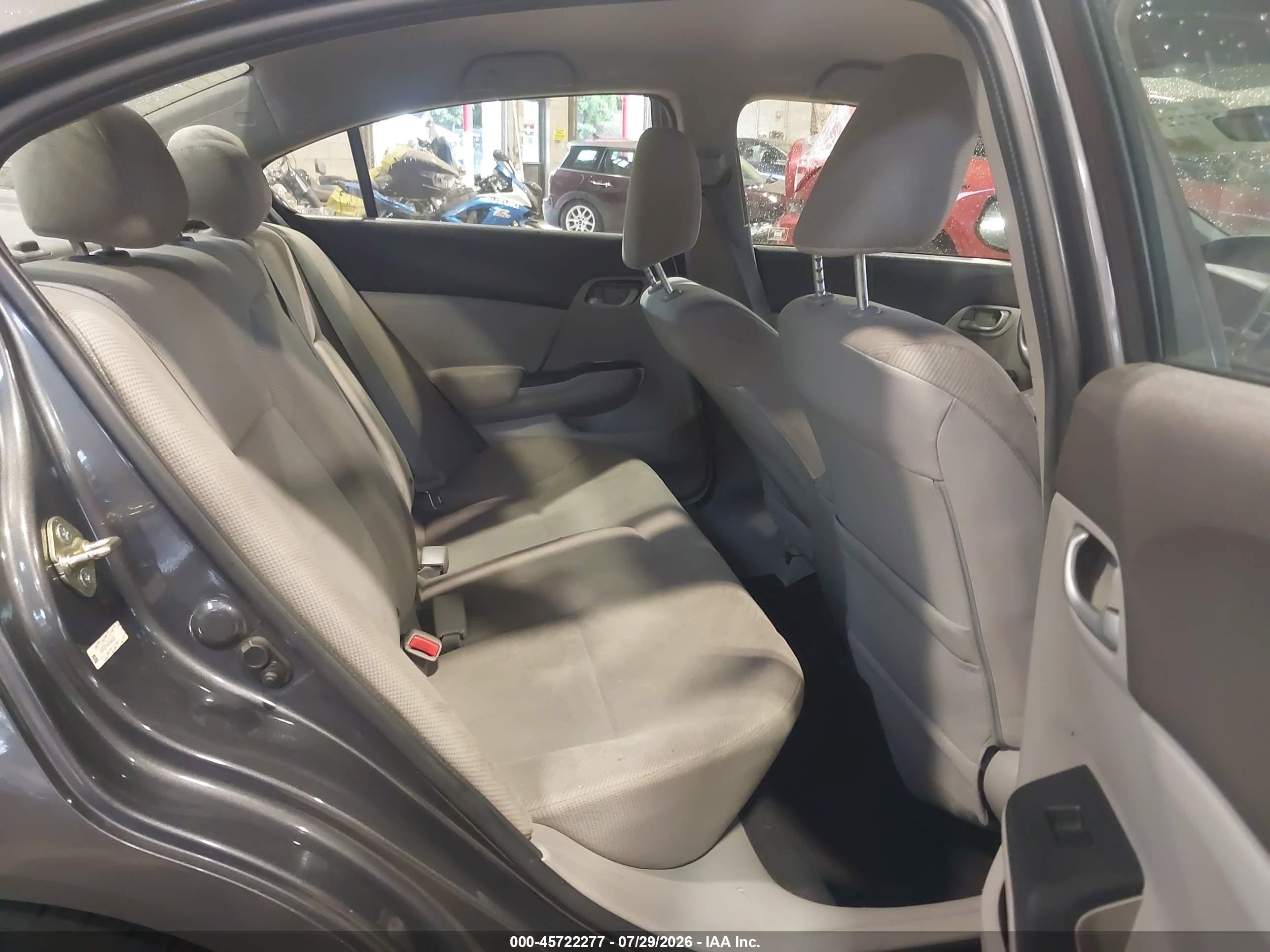 2012 Honda Civic Lx Gray vin: 2HGFB2F54CH584360