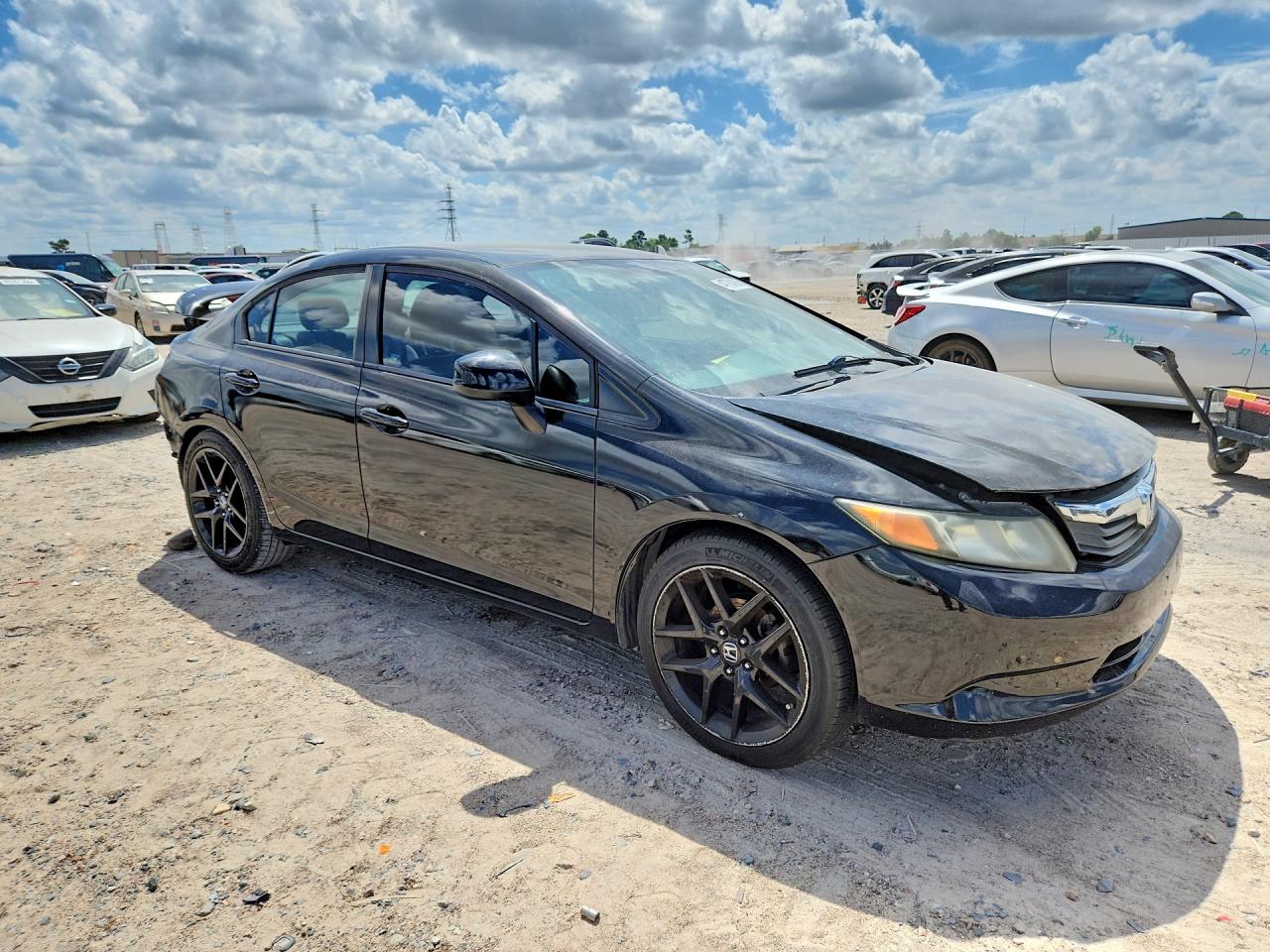 2012 Honda Civic Lx Black vin: 2HGFB2F54CH585301