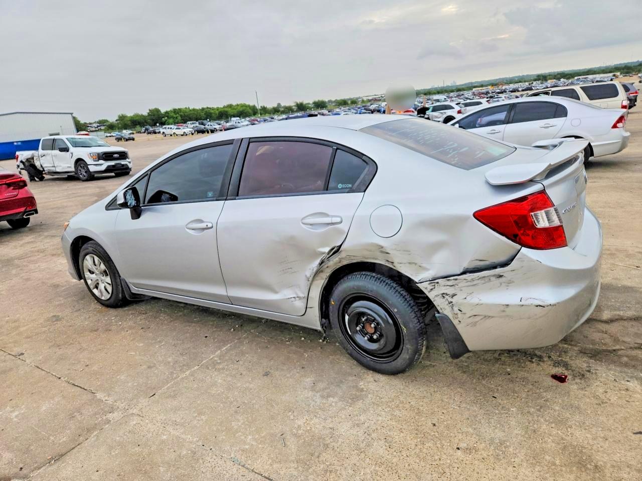 2012 Honda Civic Lx Silver vin: 2HGFB2F54CH589428