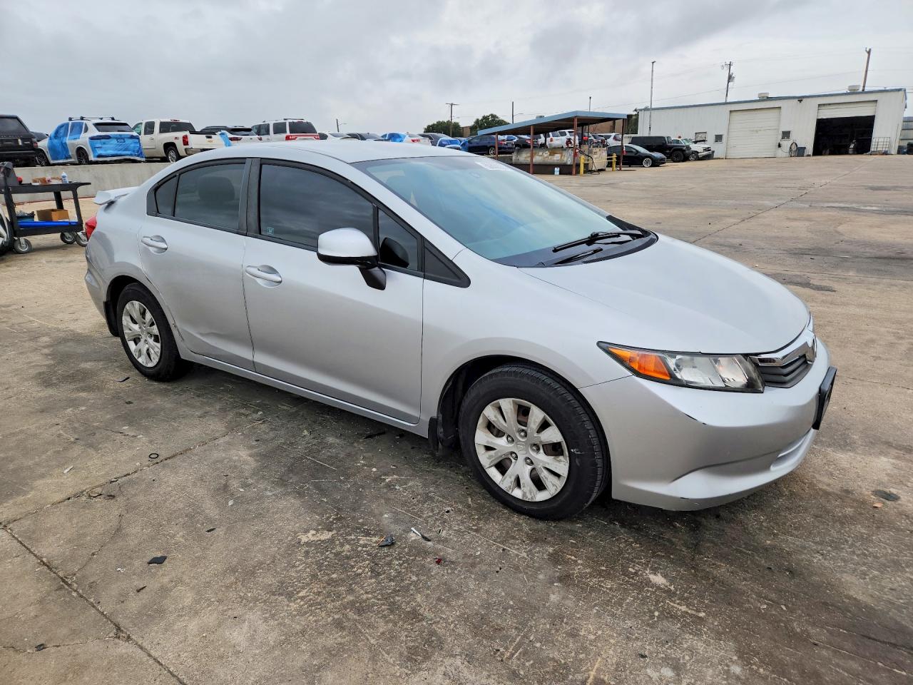 2012 Honda Civic Lx Silver vin: 2HGFB2F54CH589428