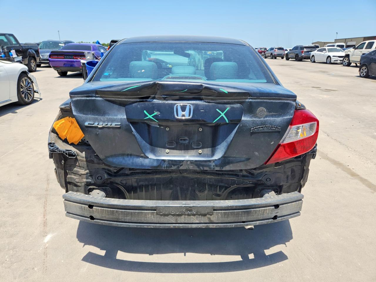 2012 Honda Civic Lx Black vin: 2HGFB2F54CH593205