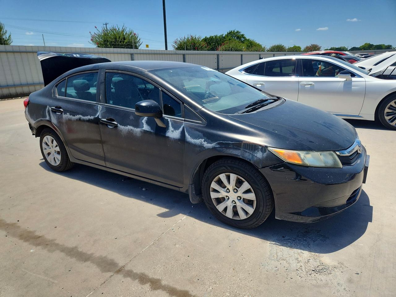 2012 Honda Civic Lx Black vin: 2HGFB2F54CH593205