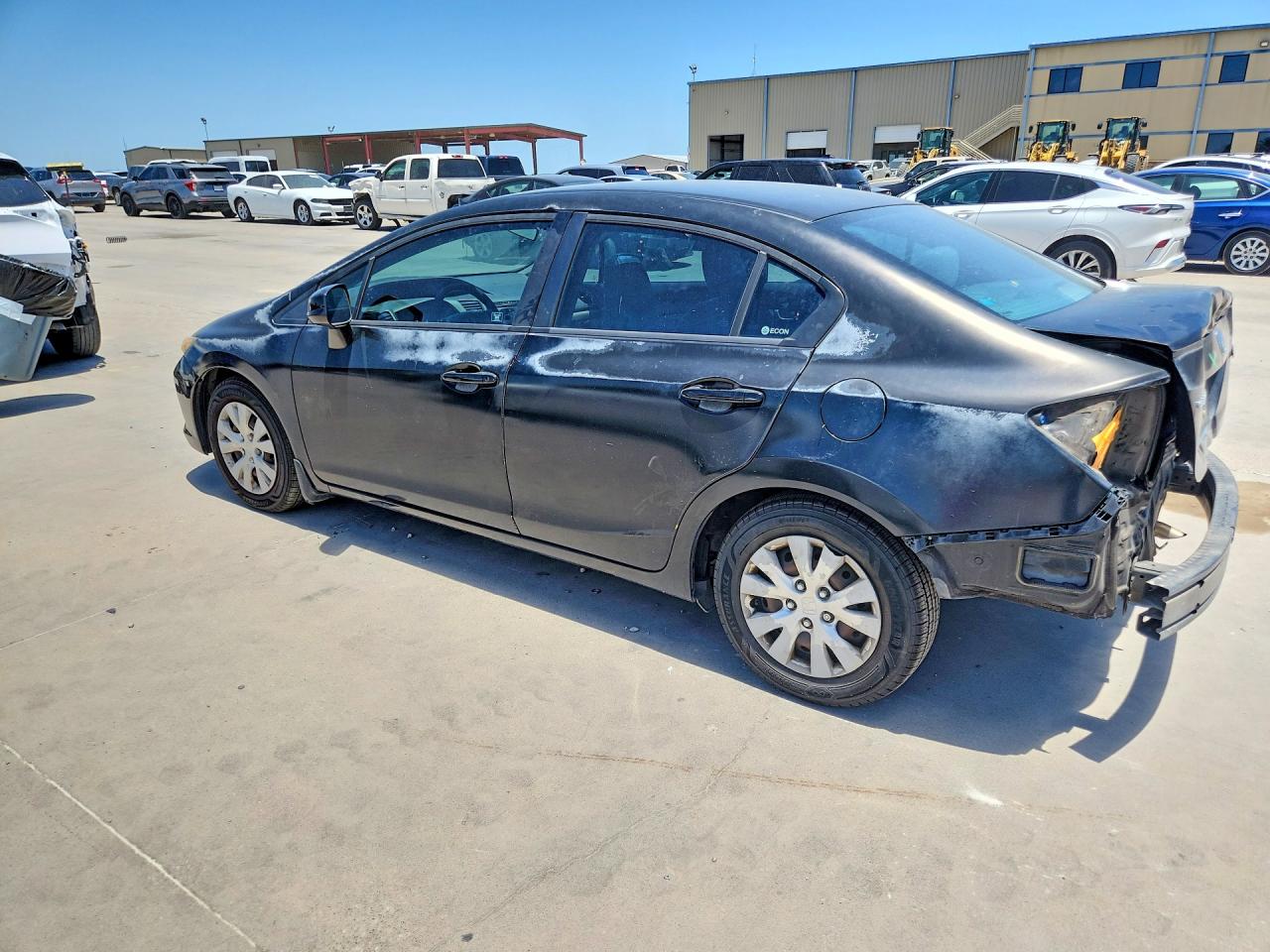 2012 Honda Civic Lx Black vin: 2HGFB2F54CH593205