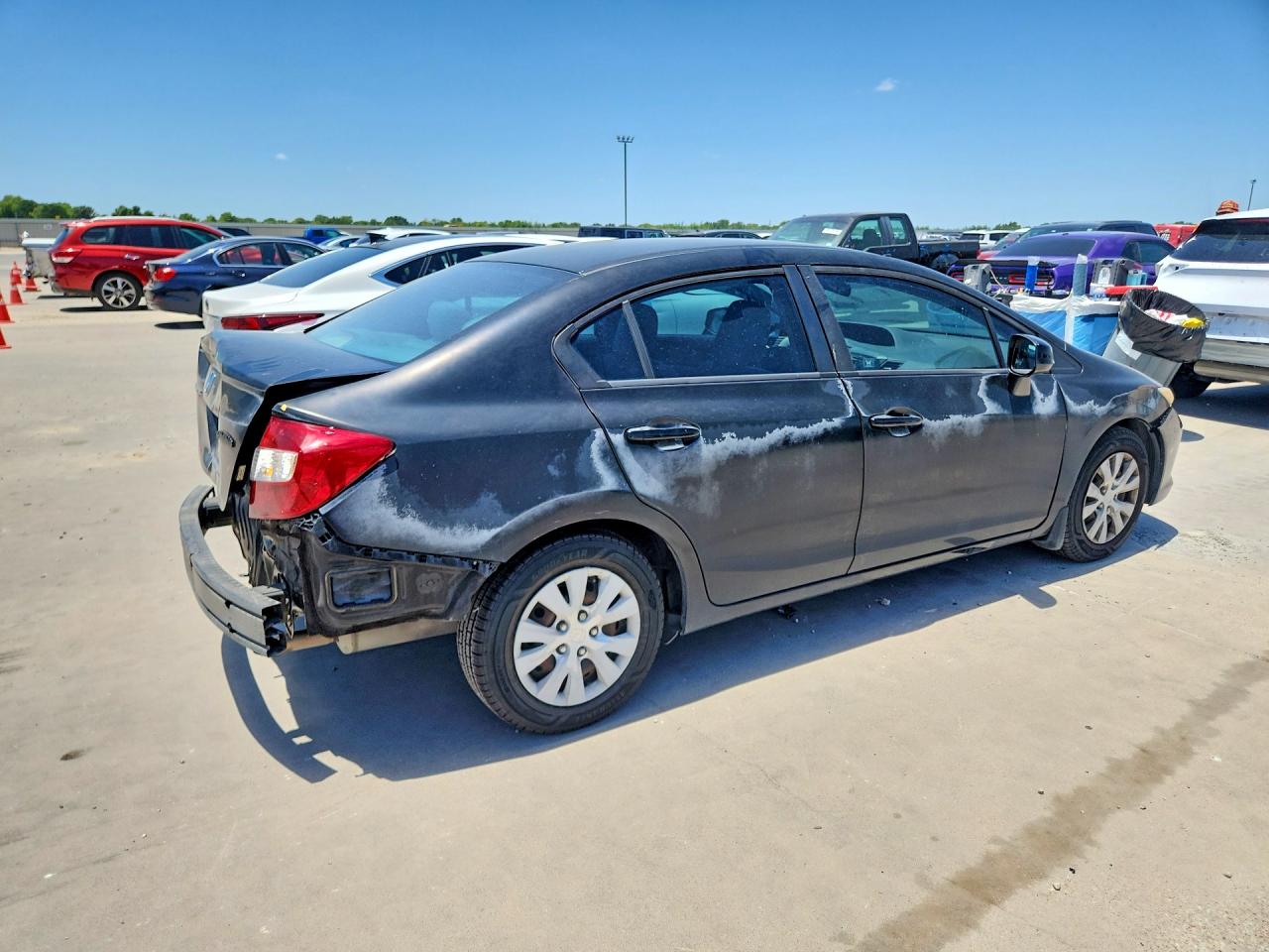 2012 Honda Civic Lx Black vin: 2HGFB2F54CH593205