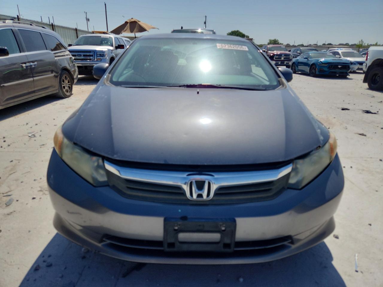 2012 Honda Civic Lx Lx Gray vin: 2HGFB2F54CH595584