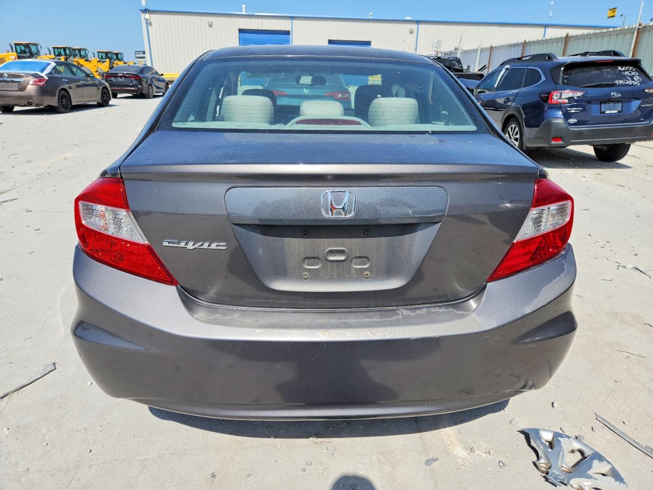 2012 Honda Civic Lx Lx Gray vin: 2HGFB2F54CH595584