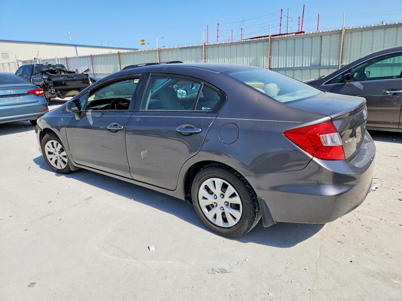 2012 Honda Civic Lx Lx Gray vin: 2HGFB2F54CH595584