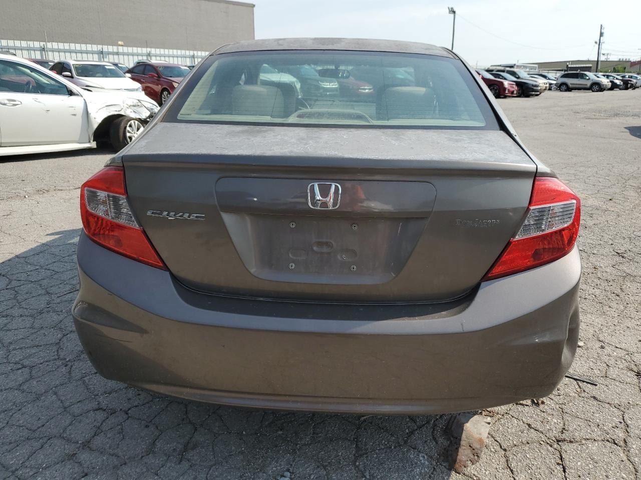 2012 Honda Civic Lx Gray vin: 2HGFB2F54CH601108
