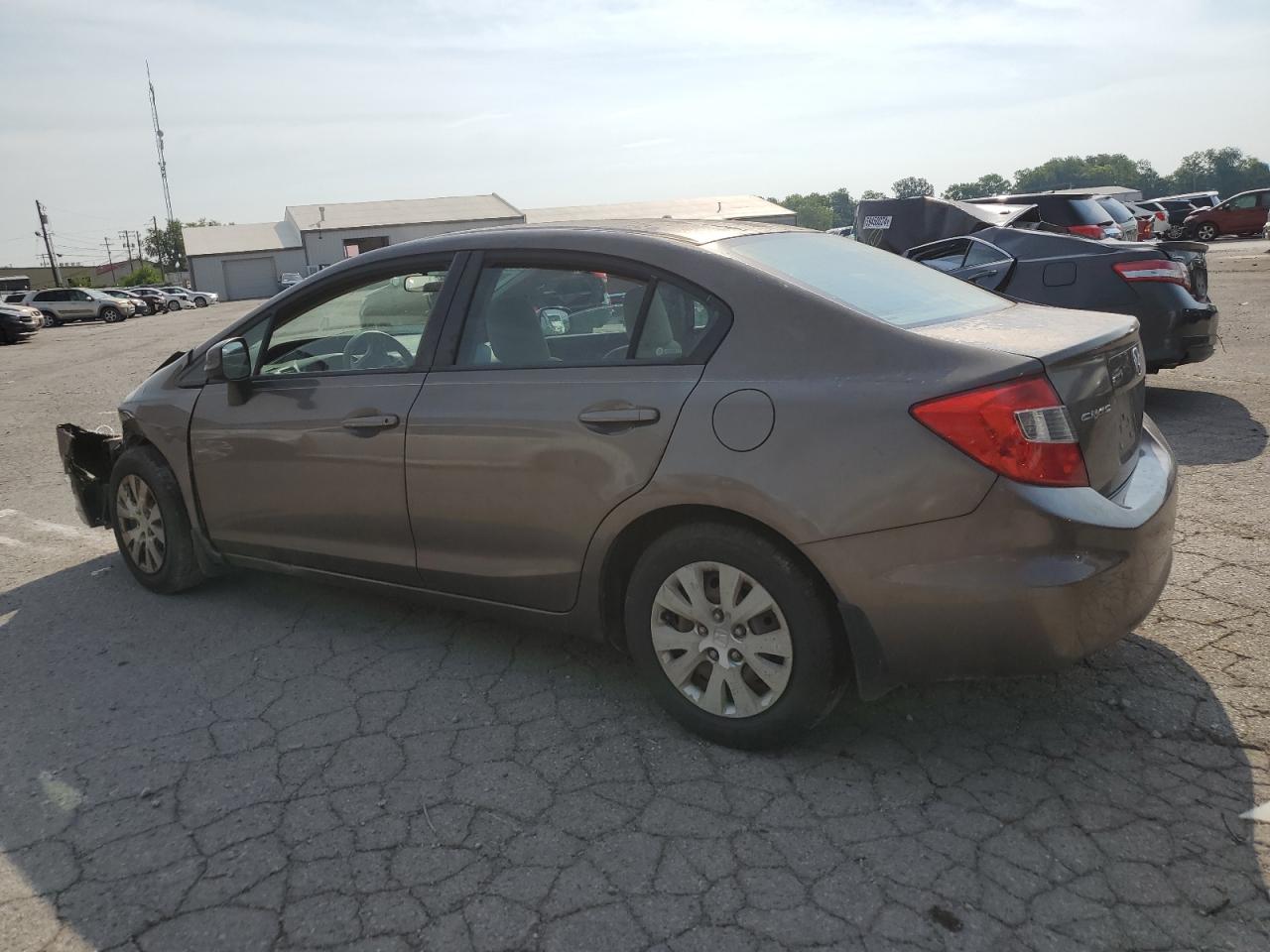 2012 Honda Civic Lx Gray vin: 2HGFB2F54CH601108
