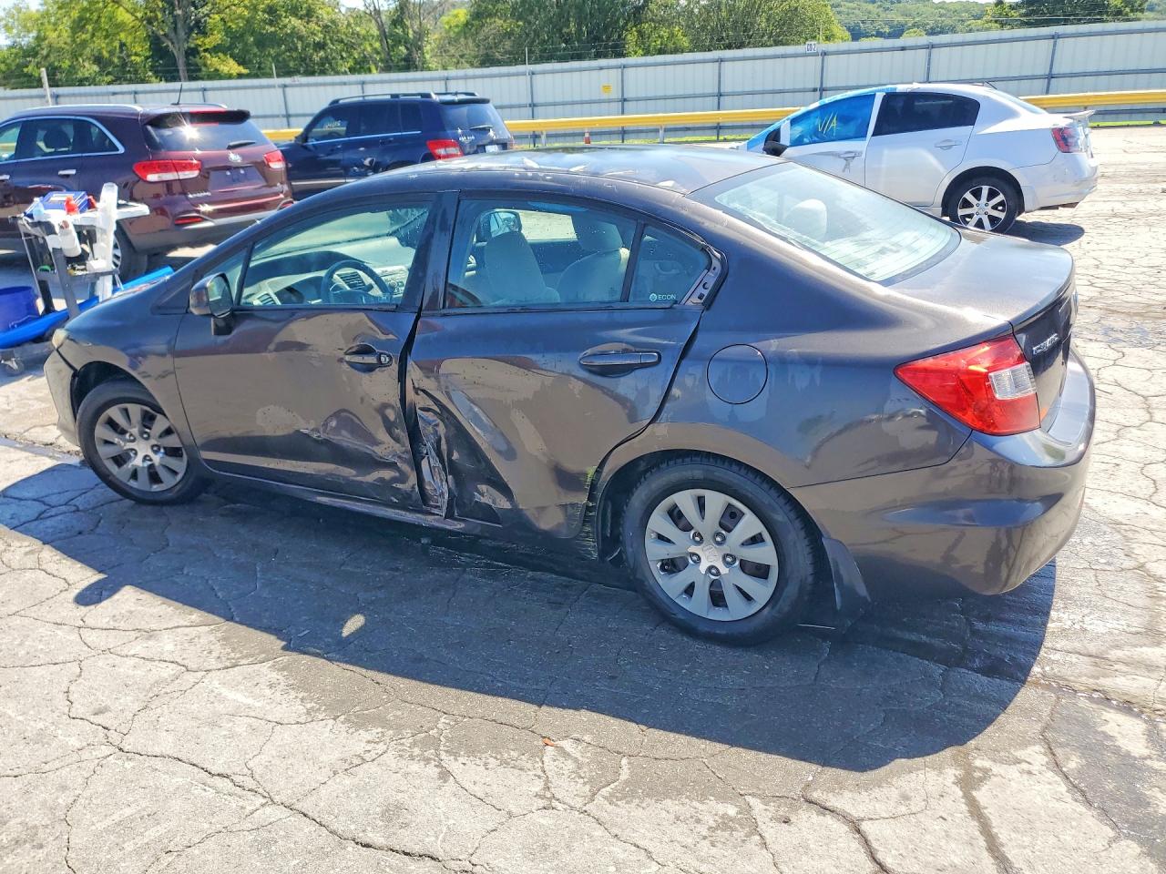 2012 Honda Civic Lx Gray vin: 2HGFB2F54CH601108