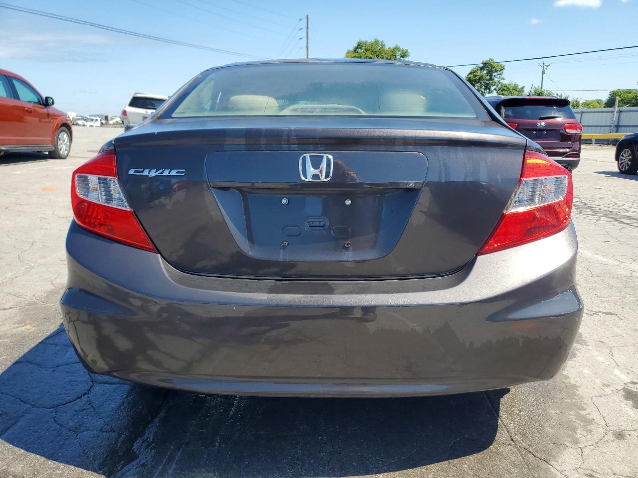 2012 Honda Civic Lx Gray vin: 2HGFB2F54CH601108