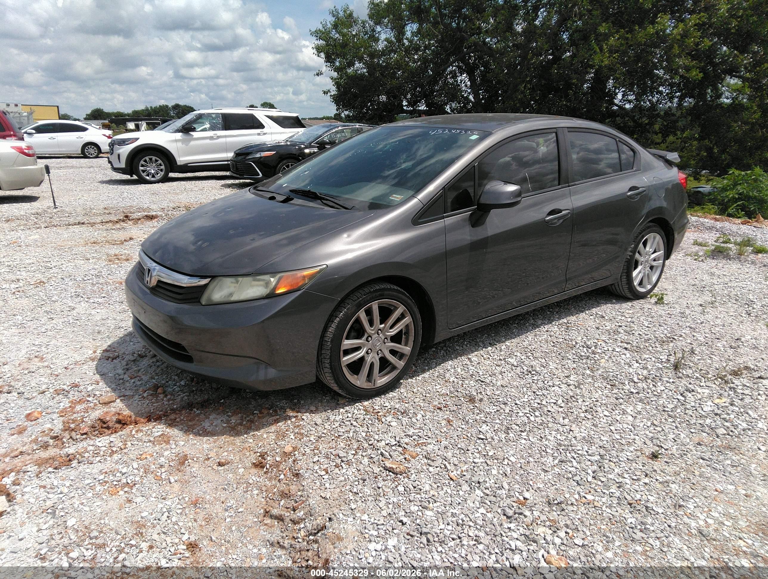 2012 Honda Civic Lx Silver vin: 2HGFB2F54CH605899