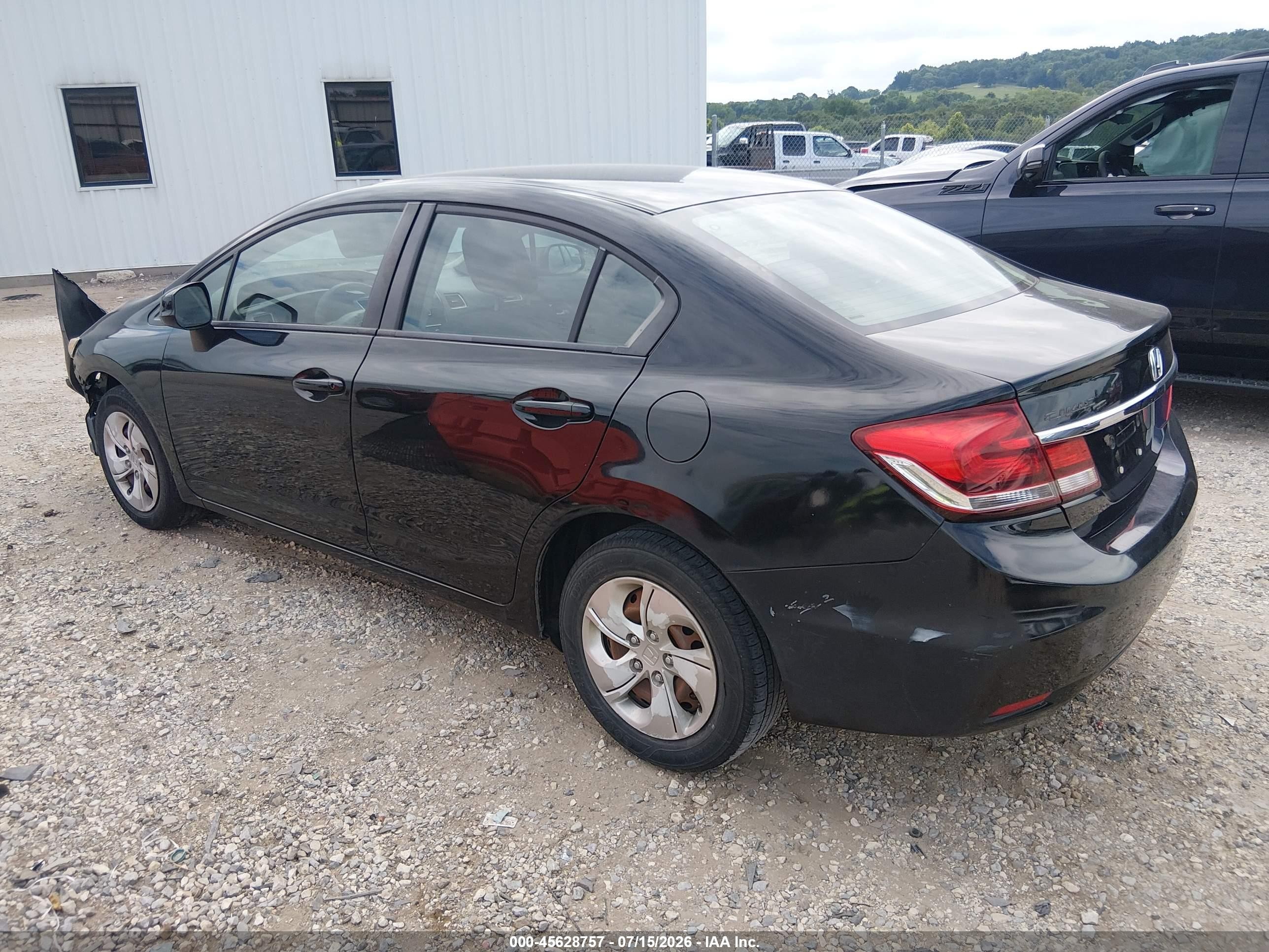 2013 Honda Civic Lx Black vin: 2HGFB2F54DH300386
