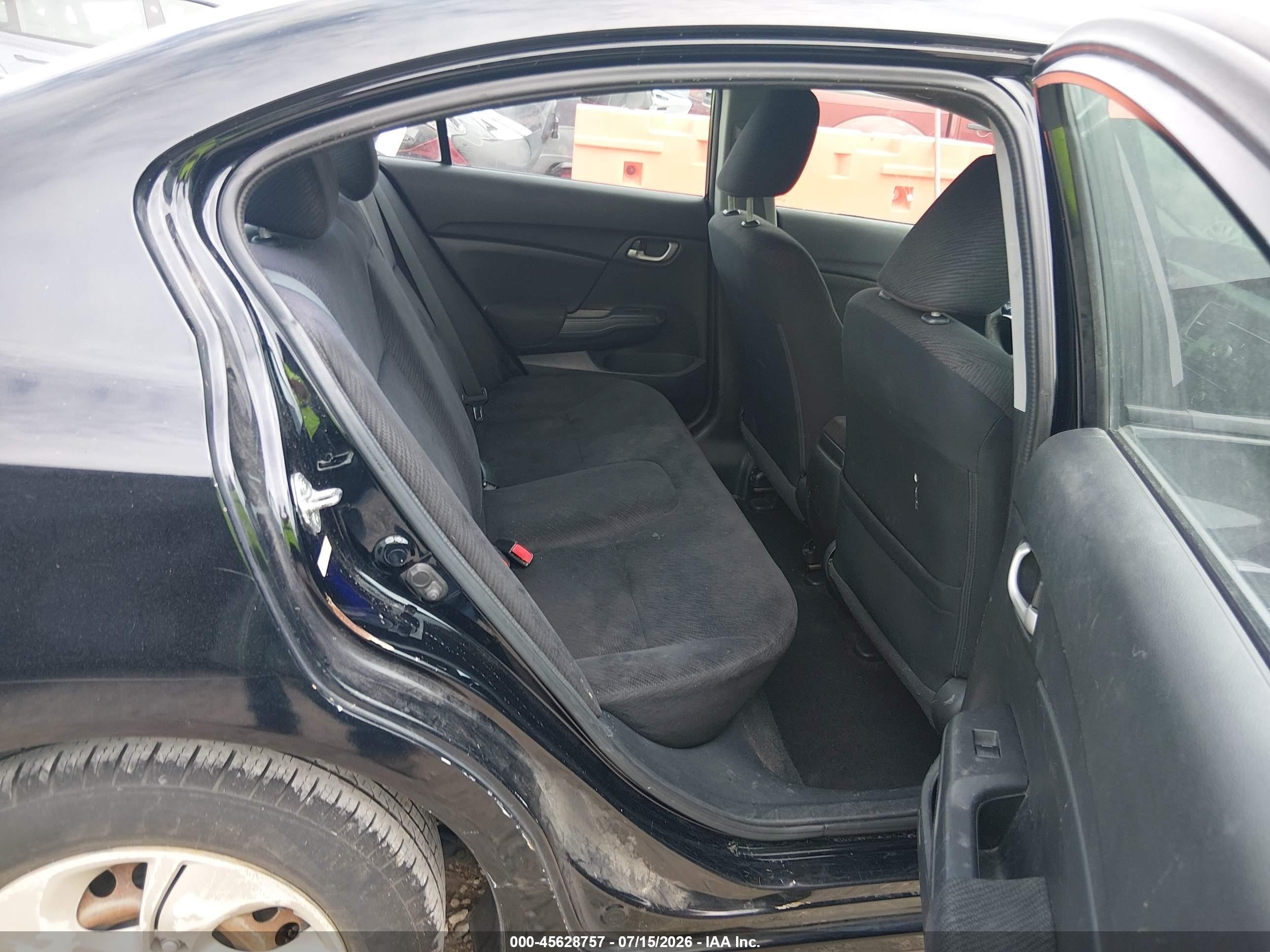 2013 Honda Civic Lx Black vin: 2HGFB2F54DH300386