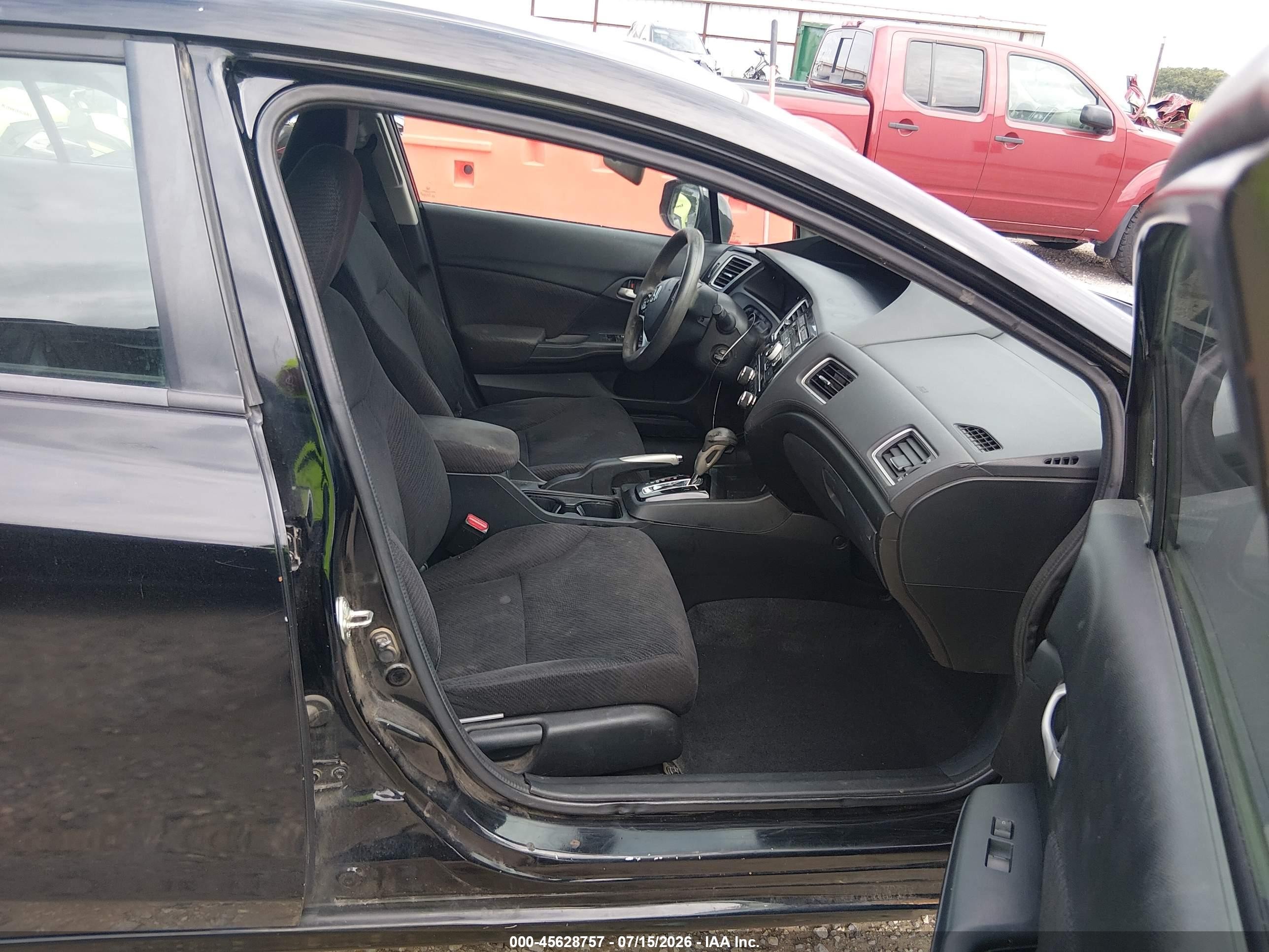 2013 Honda Civic Lx Black vin: 2HGFB2F54DH300386