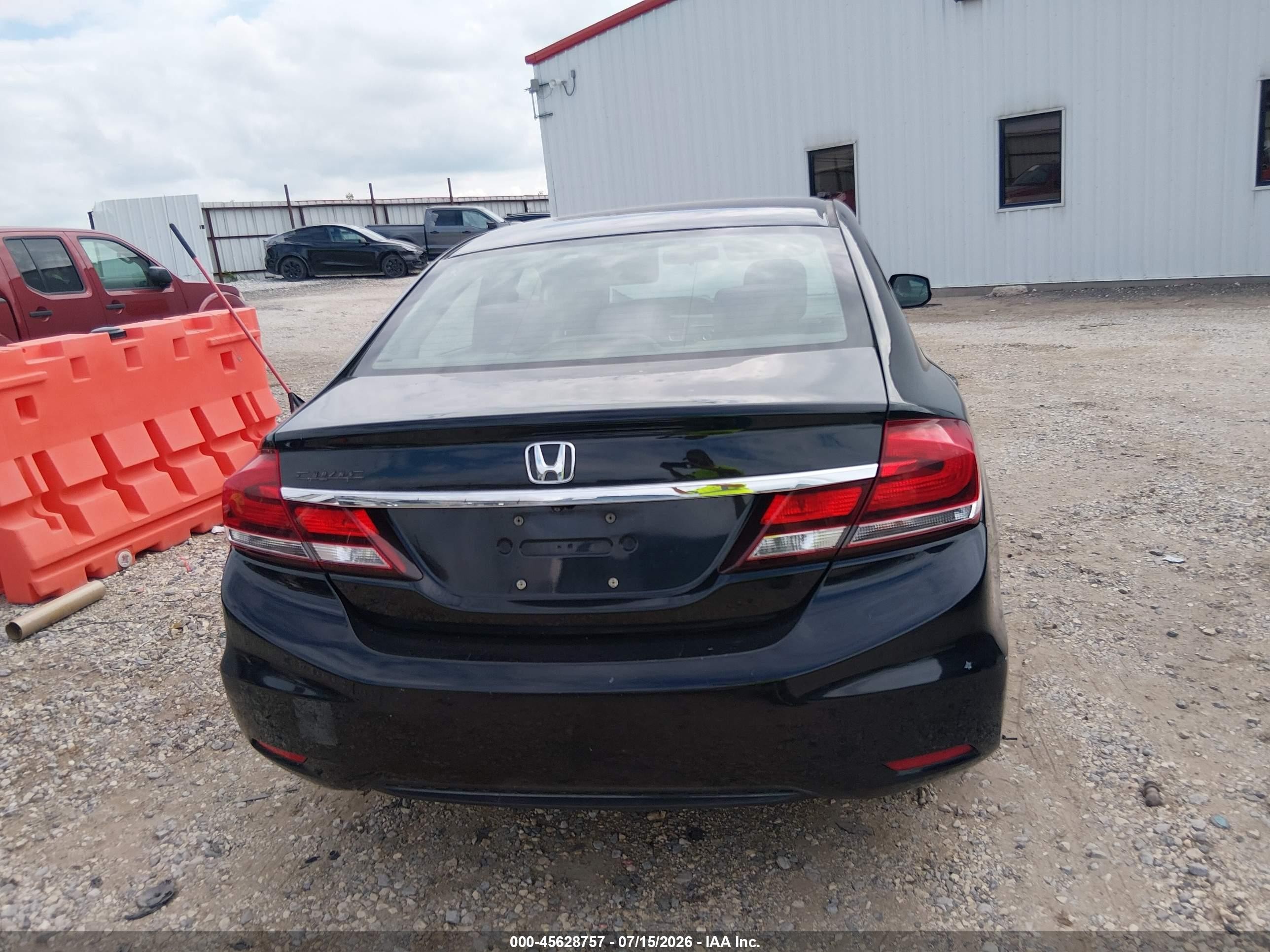 2013 Honda Civic Lx Black vin: 2HGFB2F54DH300386