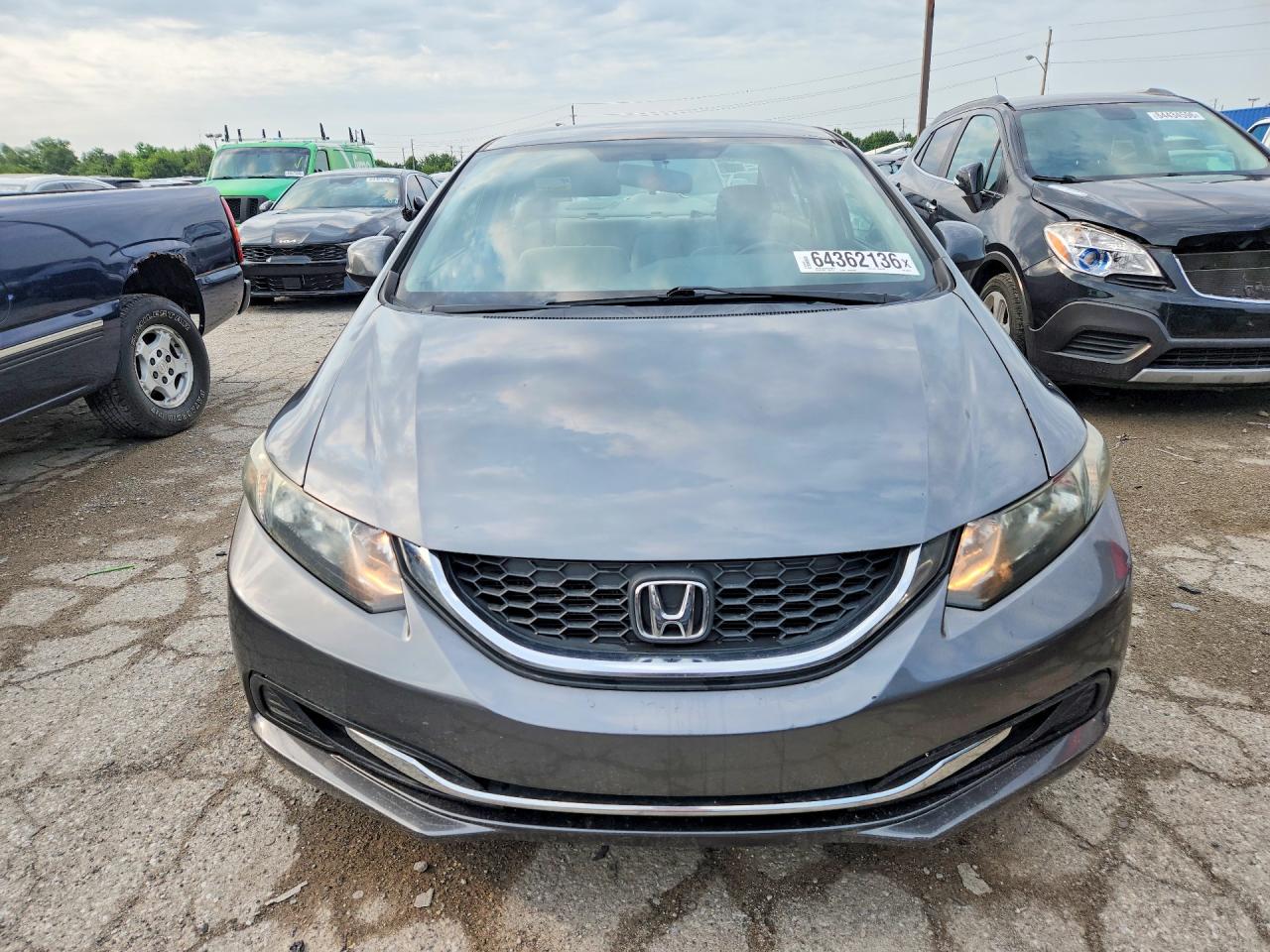 2013 Honda Civic Lx Gray vin: 2HGFB2F54DH300470