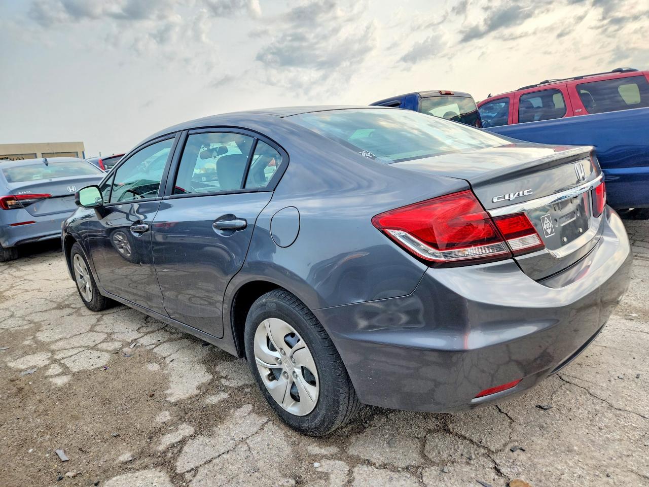 2013 Honda Civic Lx Gray vin: 2HGFB2F54DH300470