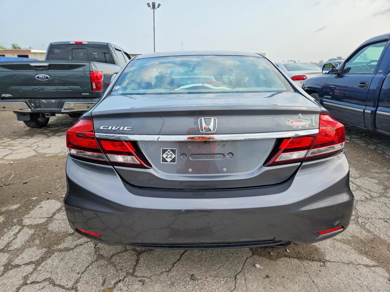 2013 Honda Civic Lx Gray vin: 2HGFB2F54DH300470