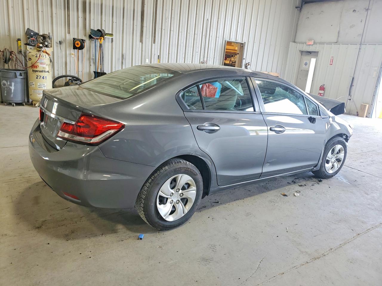 2013 Honda Civic Lx Gray vin: 2HGFB2F54DH504475