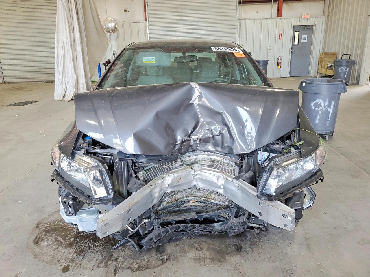 2013 Honda Civic Lx Gray vin: 2HGFB2F54DH504475