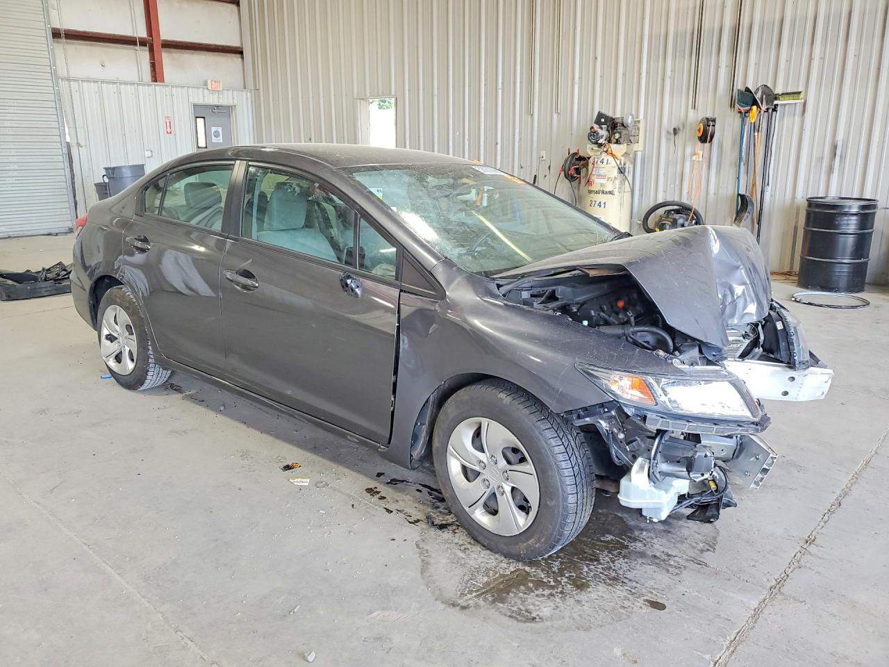 2013 Honda Civic Lx Gray vin: 2HGFB2F54DH504475