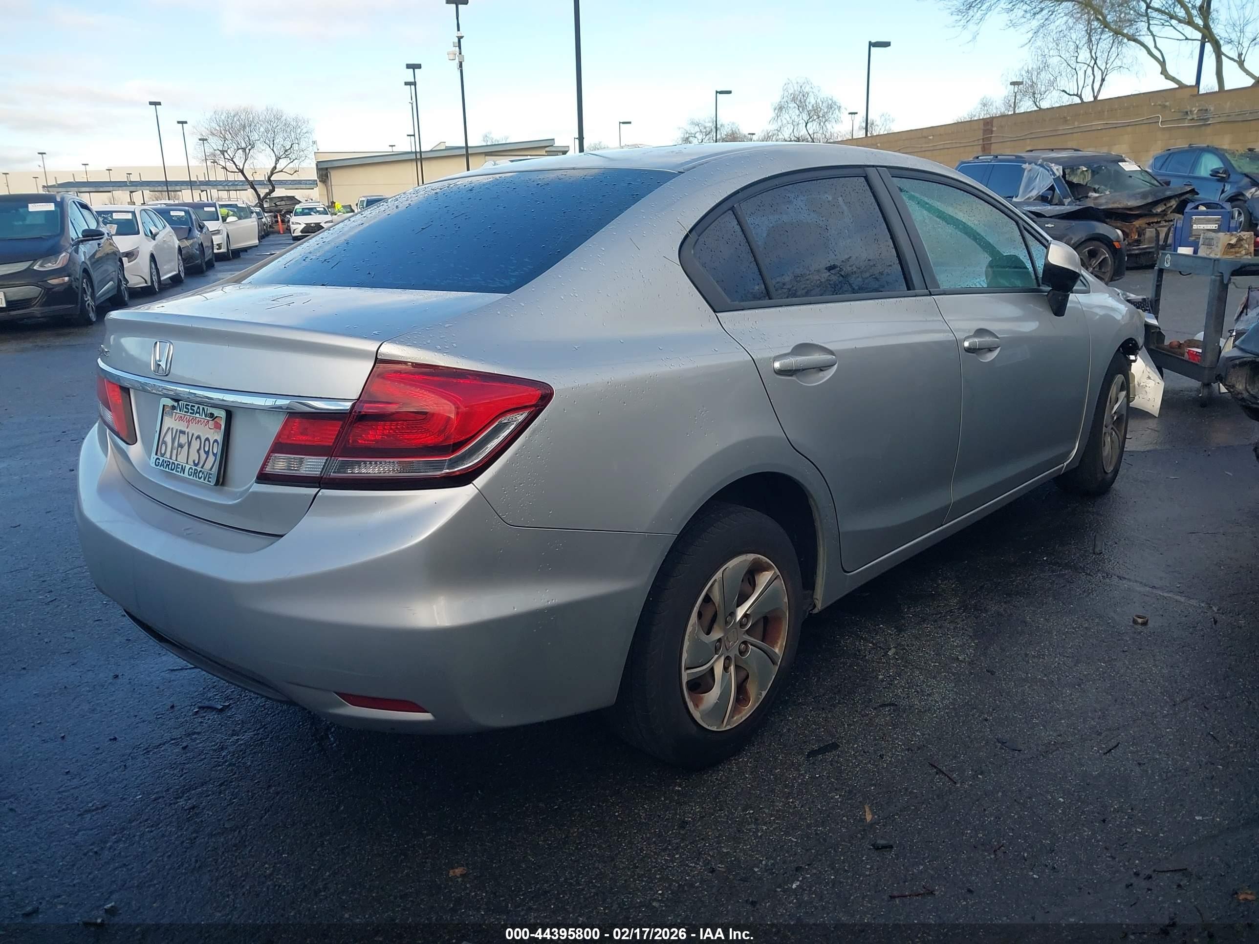 2013 Honda Civic Lx Silver vin: 2HGFB2F54DH508770
