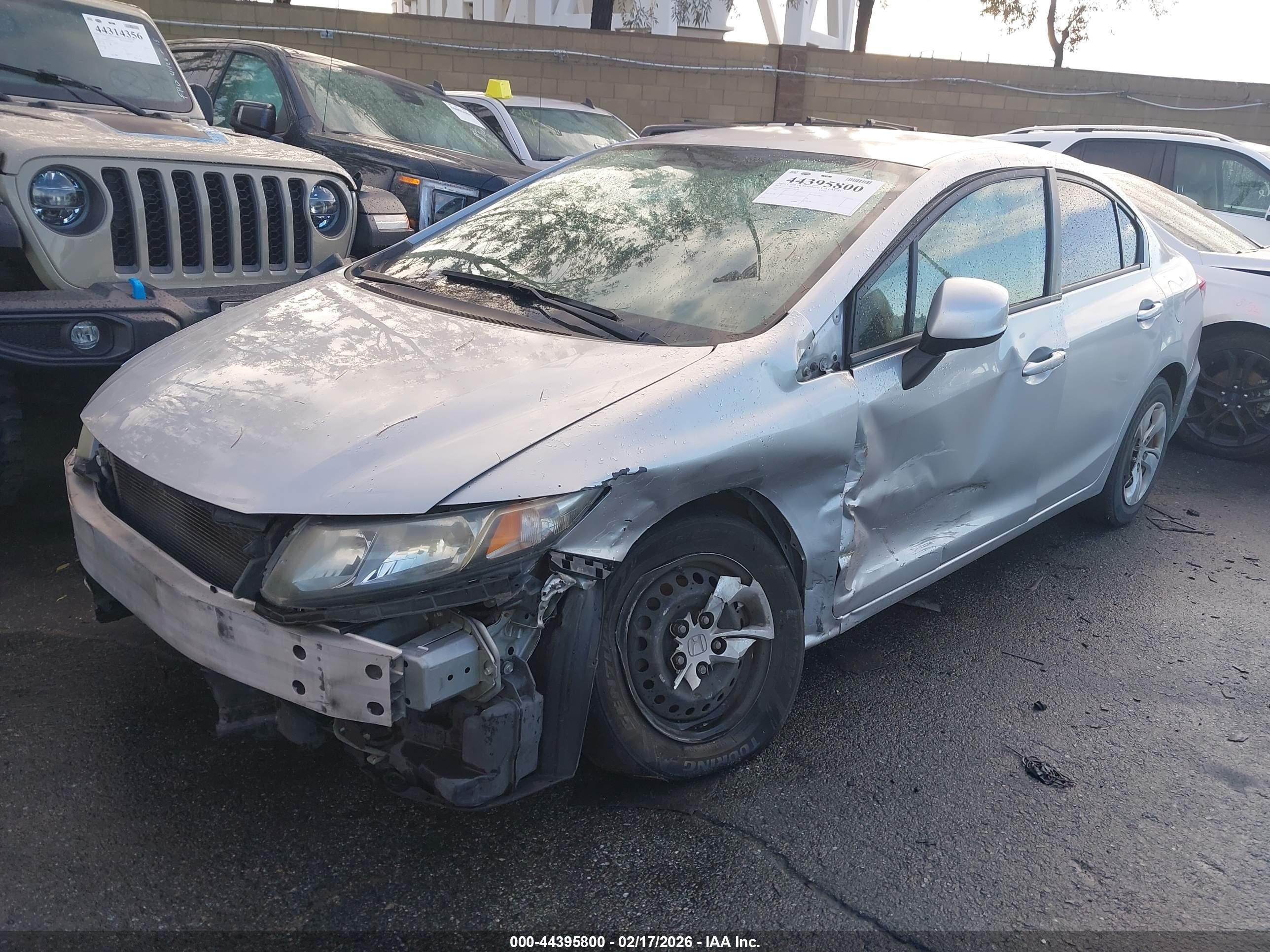 2013 Honda Civic Lx Silver vin: 2HGFB2F54DH508770