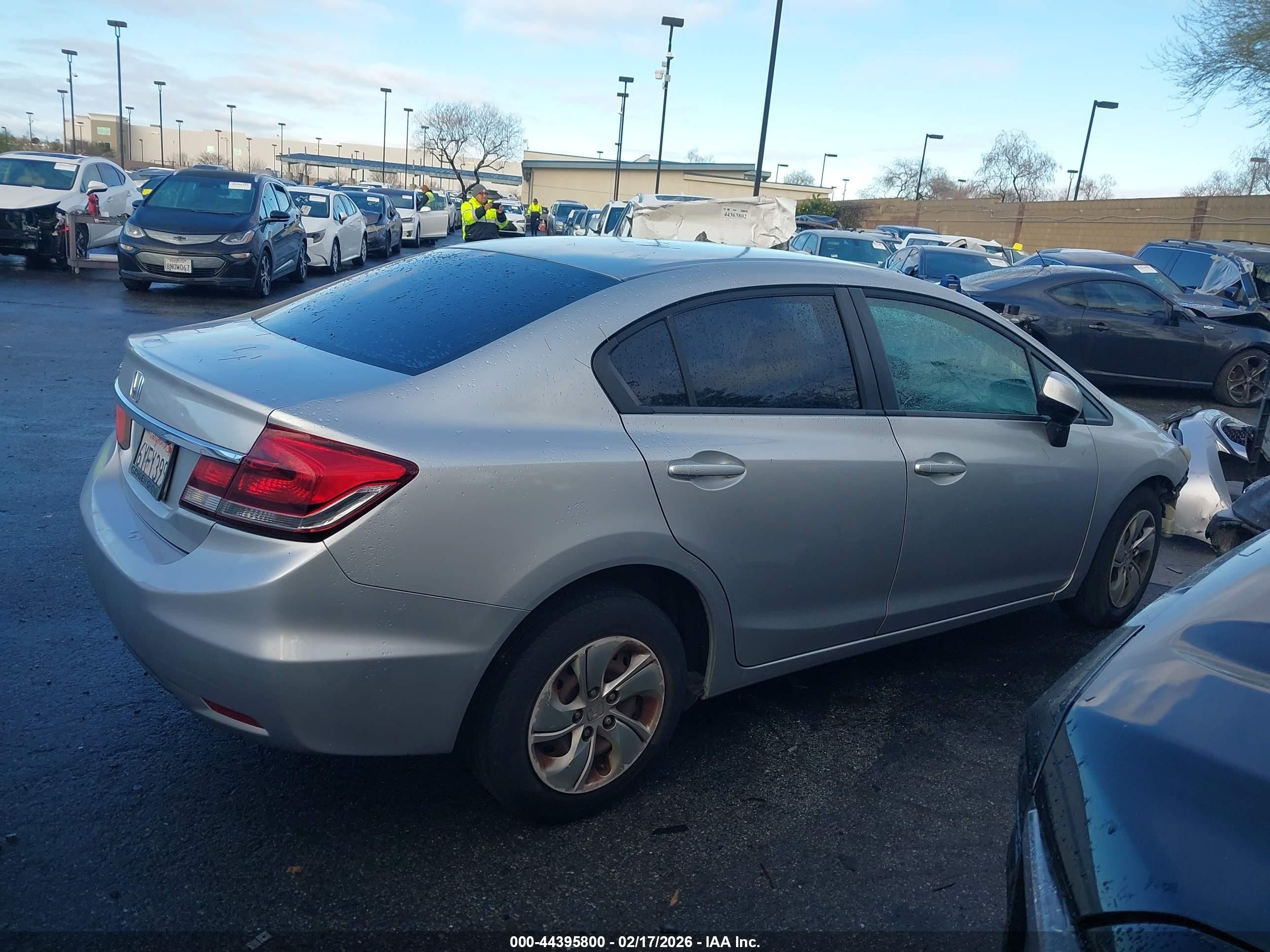 2013 Honda Civic Lx Silver vin: 2HGFB2F54DH508770