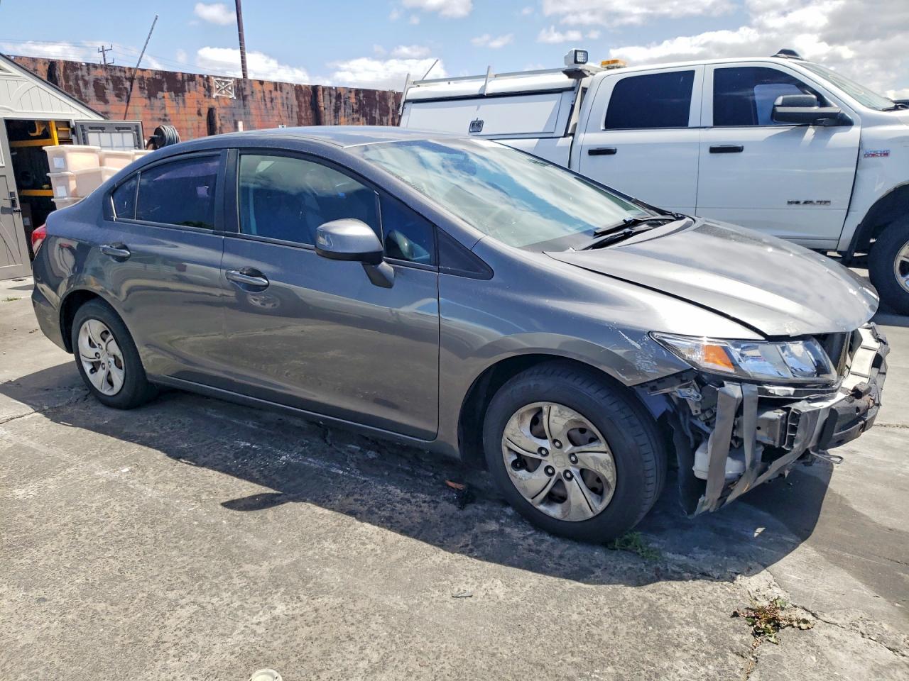 2013 Honda Civic Lx Silver vin: 2HGFB2F54DH520739