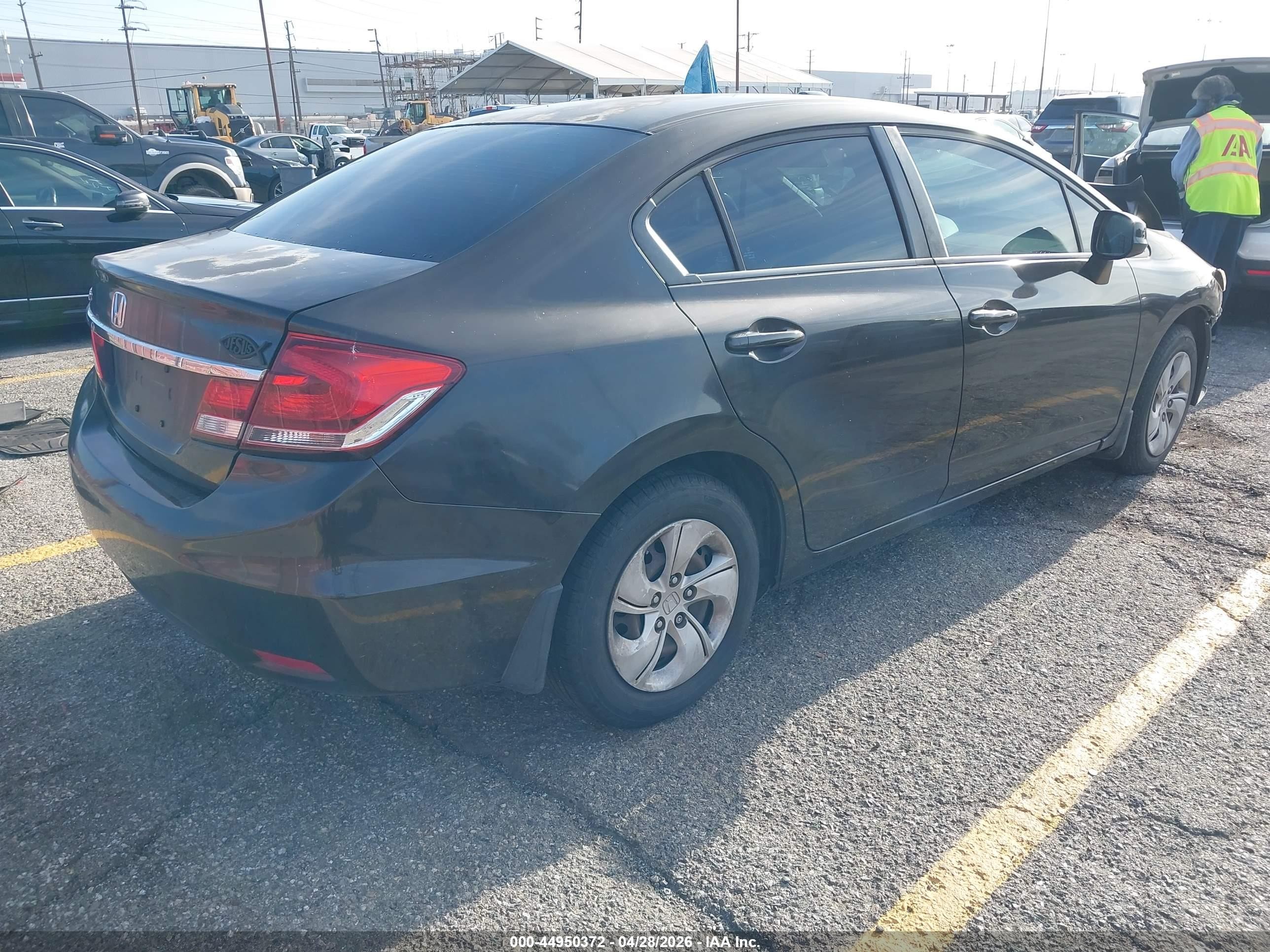2013 Honda Civic Lx Black vin: 2HGFB2F54DH527853