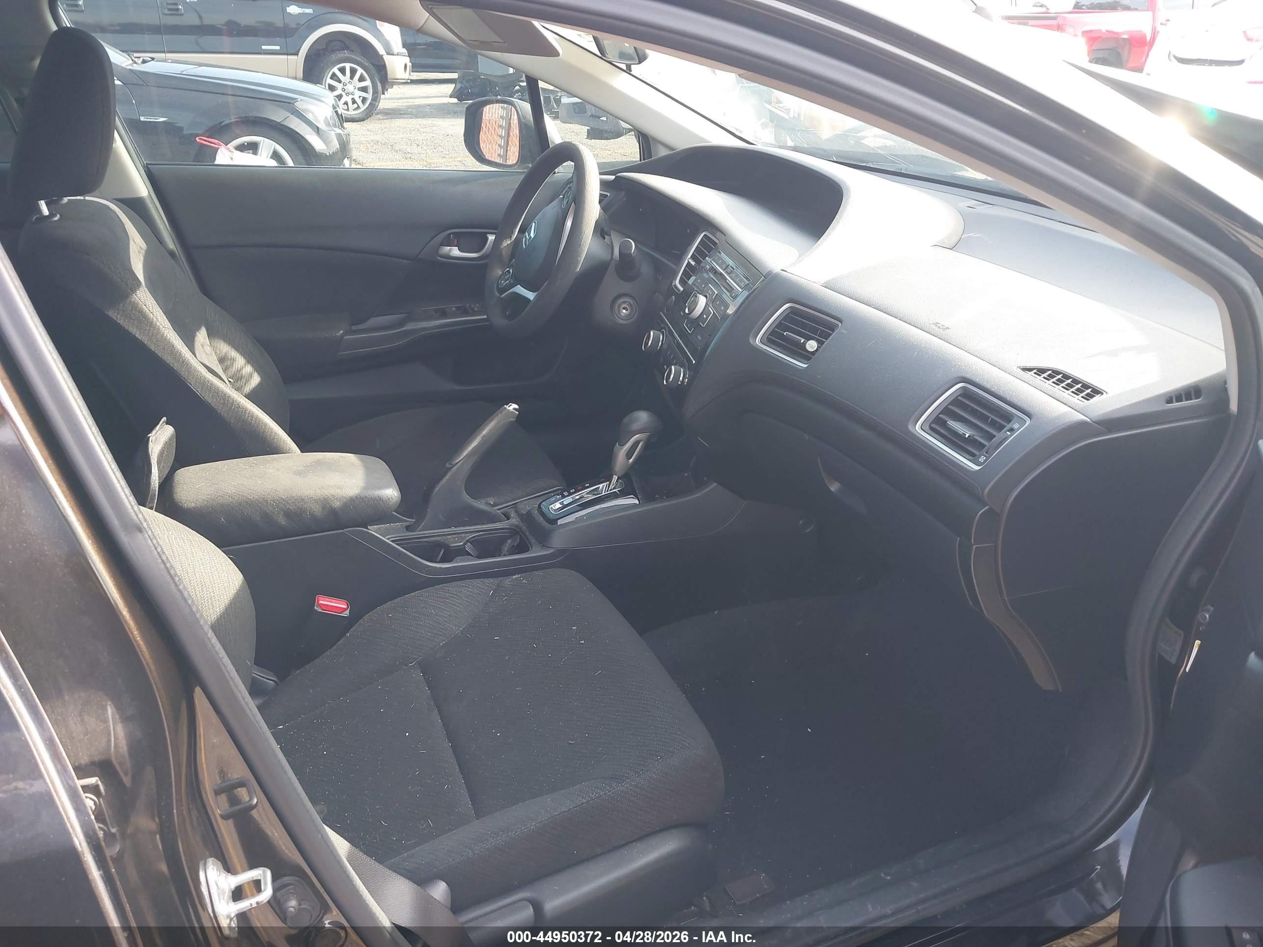2013 Honda Civic Lx Black vin: 2HGFB2F54DH527853