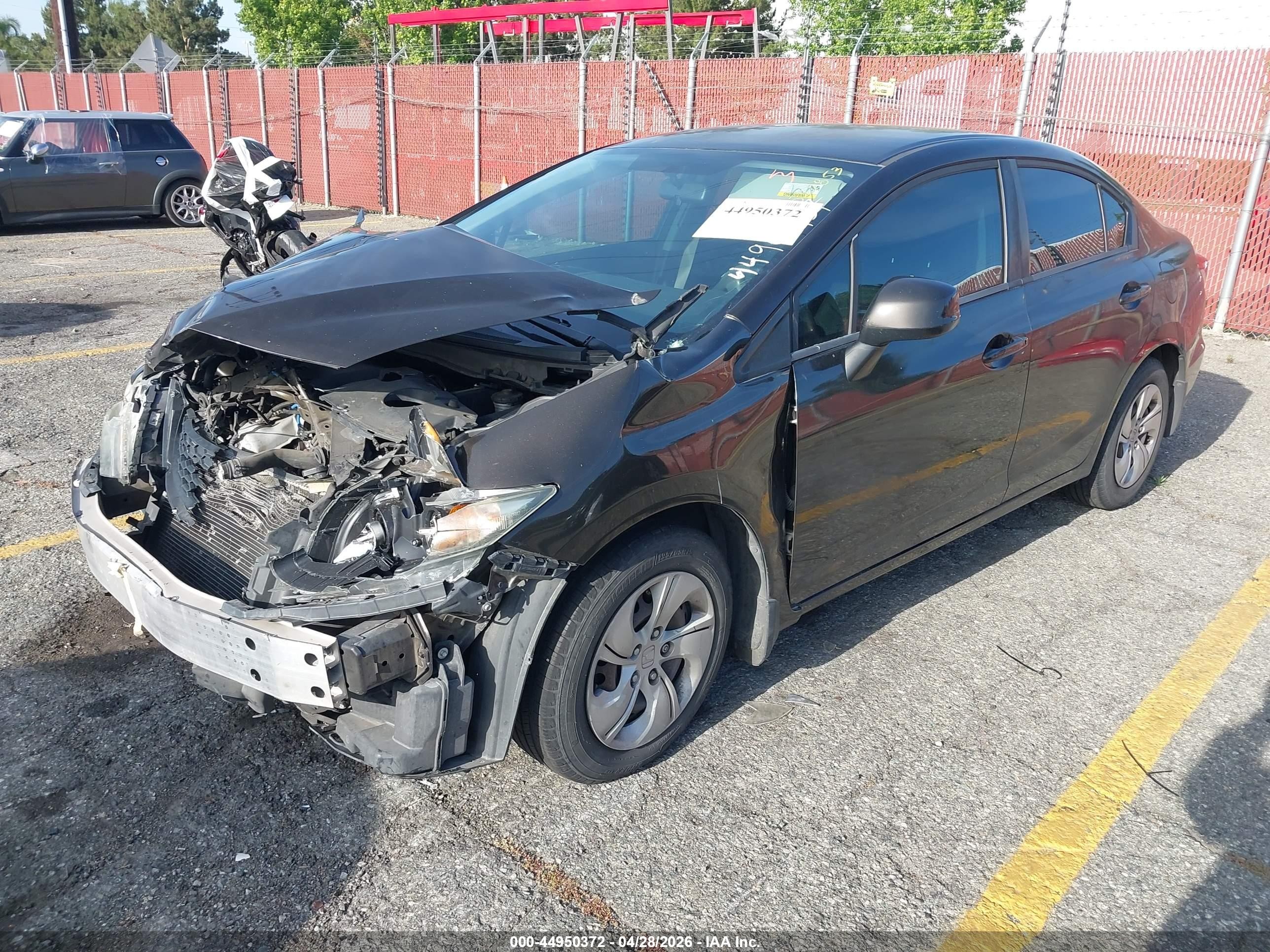 2013 Honda Civic Lx Black vin: 2HGFB2F54DH527853