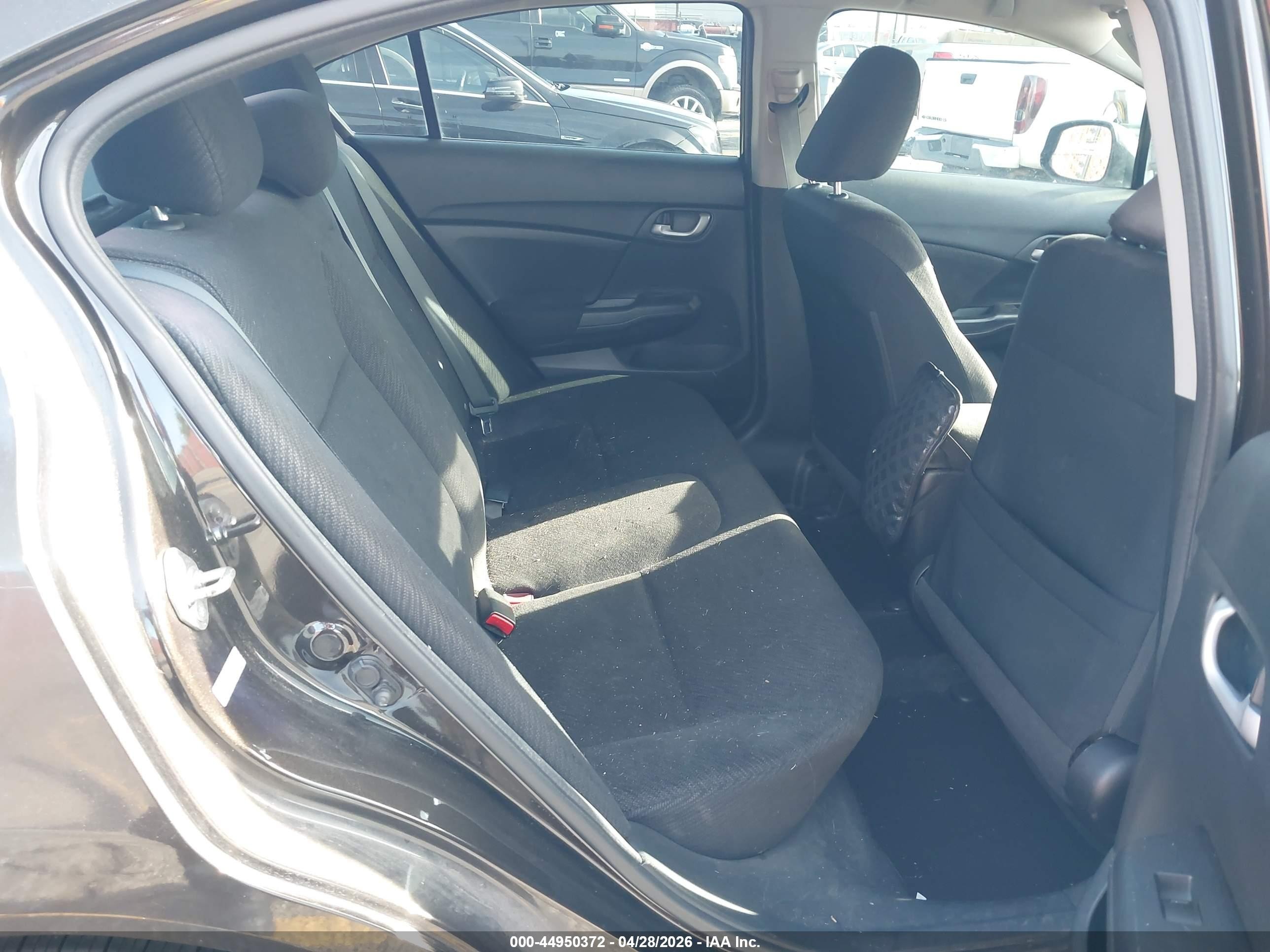 2013 Honda Civic Lx Black vin: 2HGFB2F54DH527853