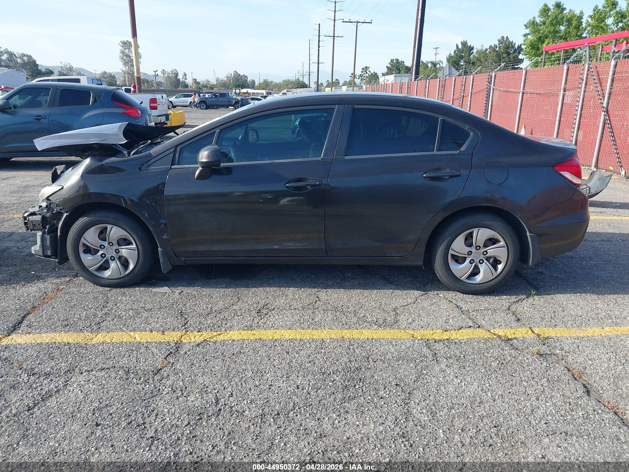 2013 Honda Civic Lx Black vin: 2HGFB2F54DH527853