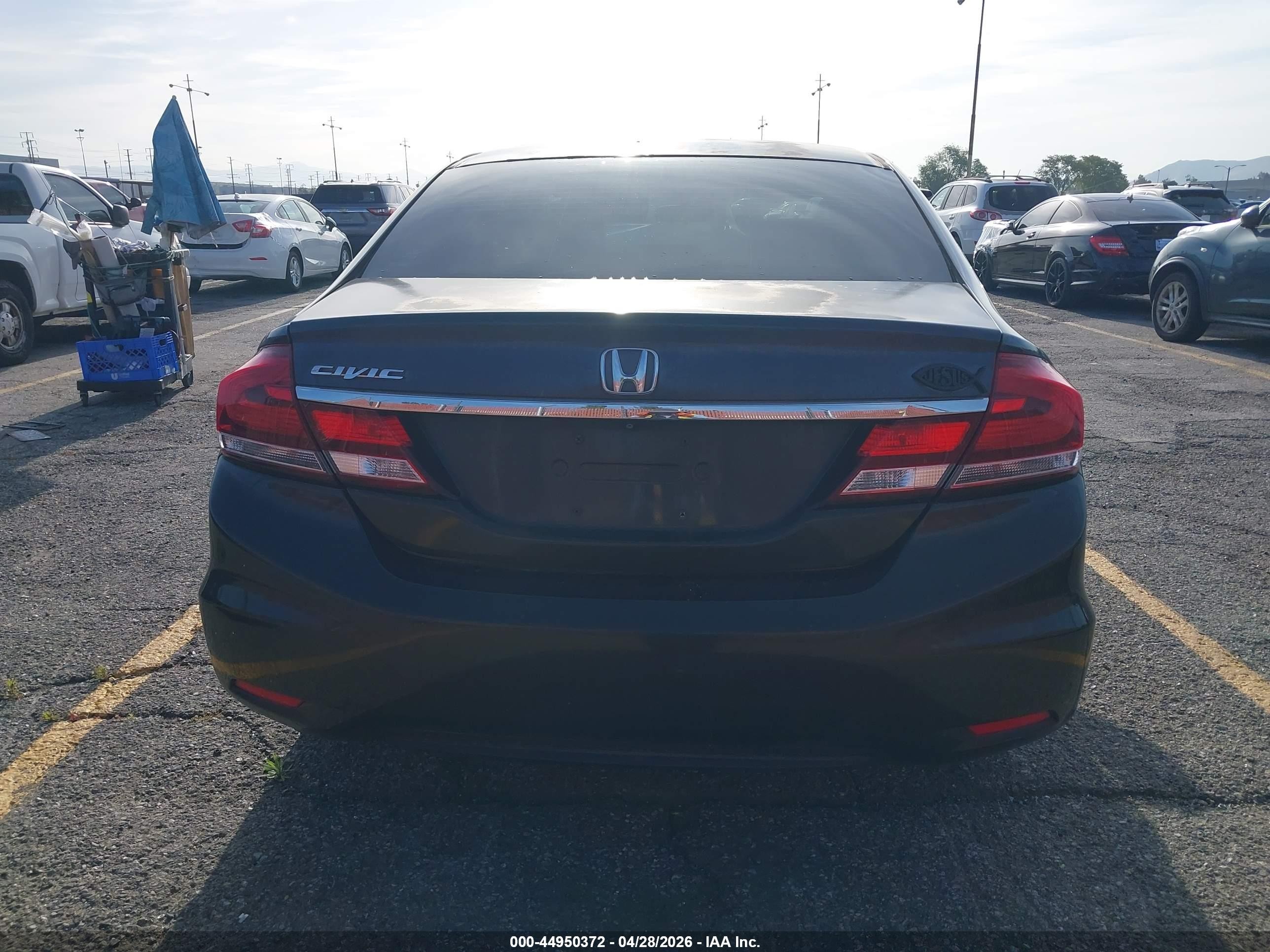 2013 Honda Civic Lx Black vin: 2HGFB2F54DH527853