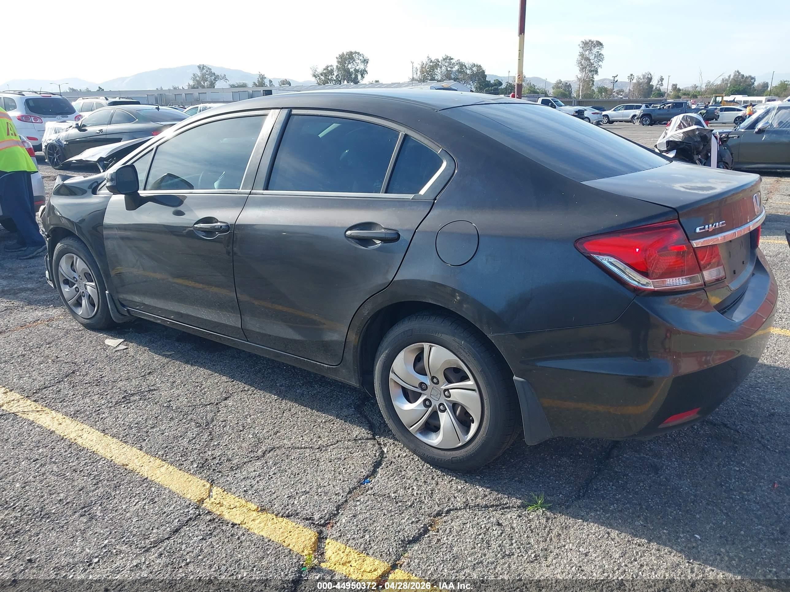 2013 Honda Civic Lx Black vin: 2HGFB2F54DH527853