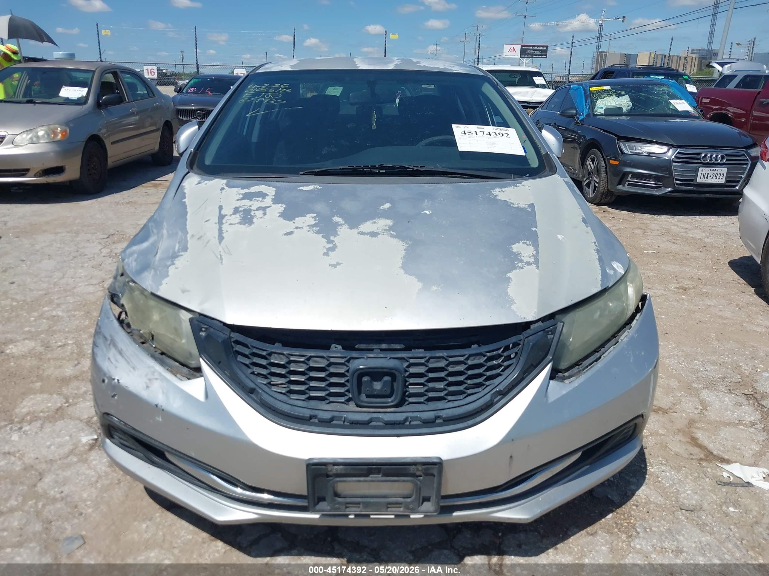 2013 Honda Civic Lx Silver vin: 2HGFB2F54DH528937