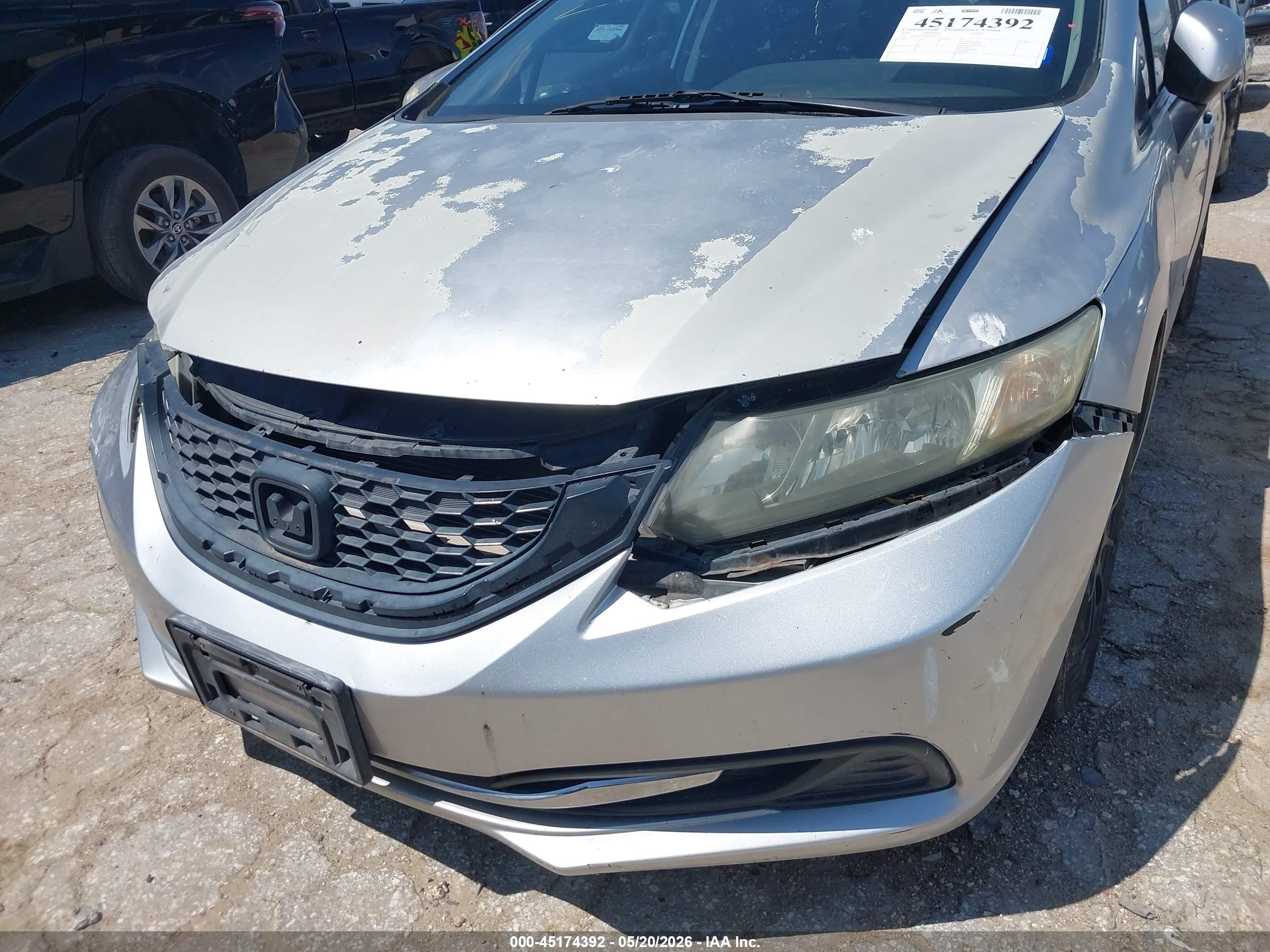 2013 Honda Civic Lx Silver vin: 2HGFB2F54DH528937