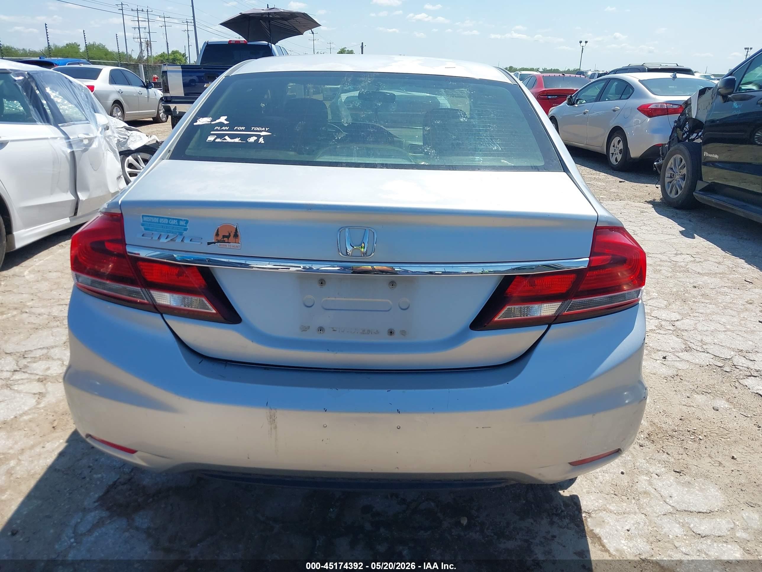 2013 Honda Civic Lx Silver vin: 2HGFB2F54DH528937