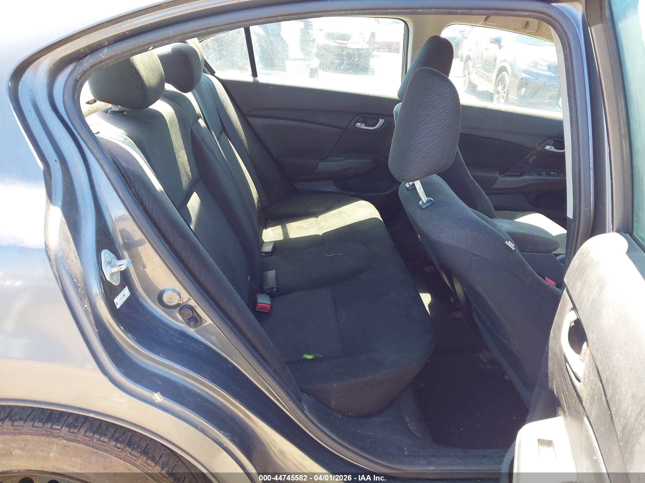 2013 Honda Civic Lx Gray vin: 2HGFB2F54DH535287
