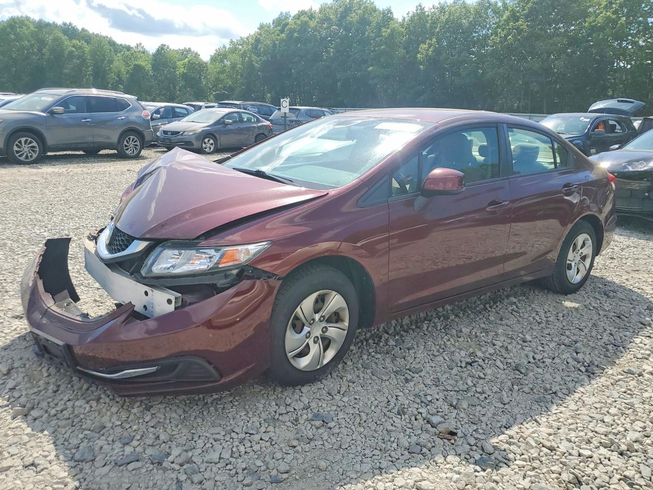 2013 Honda Civic Lx Бордовый vin: 2HGFB2F54DH535953