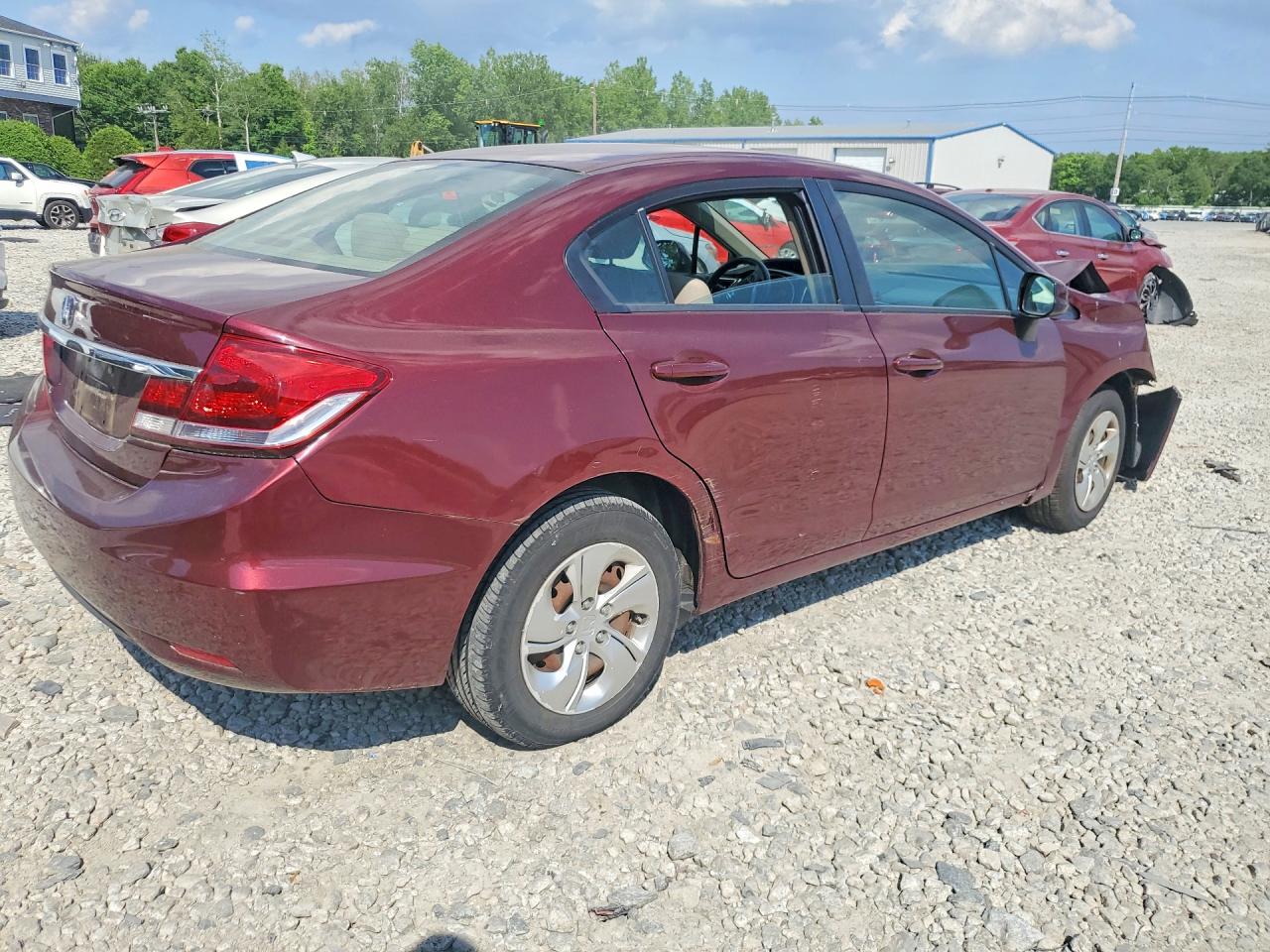 2013 Honda Civic Lx Бордовый vin: 2HGFB2F54DH535953
