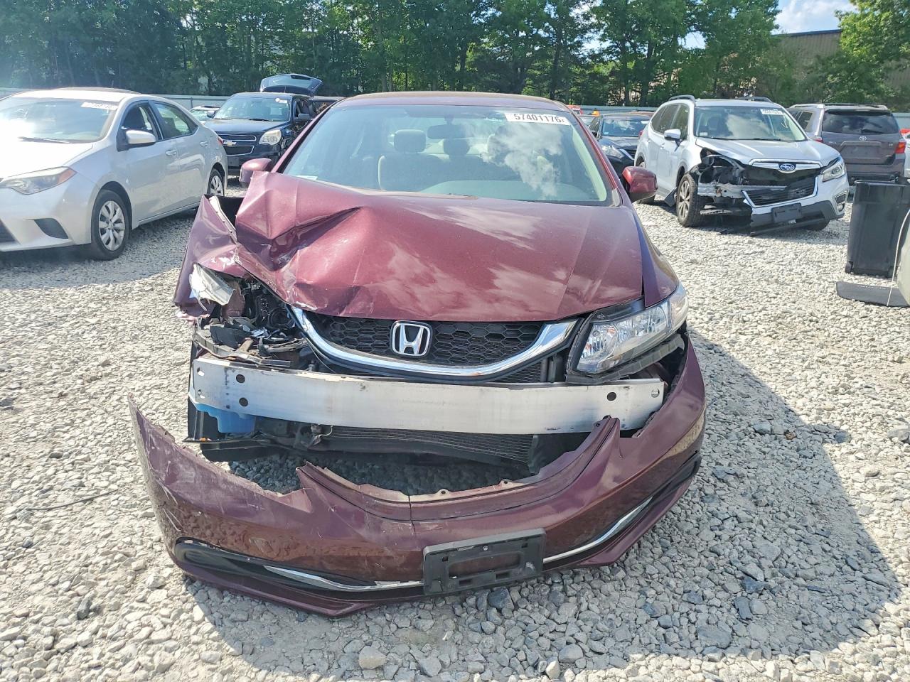 2013 Honda Civic Lx Бордовый vin: 2HGFB2F54DH535953